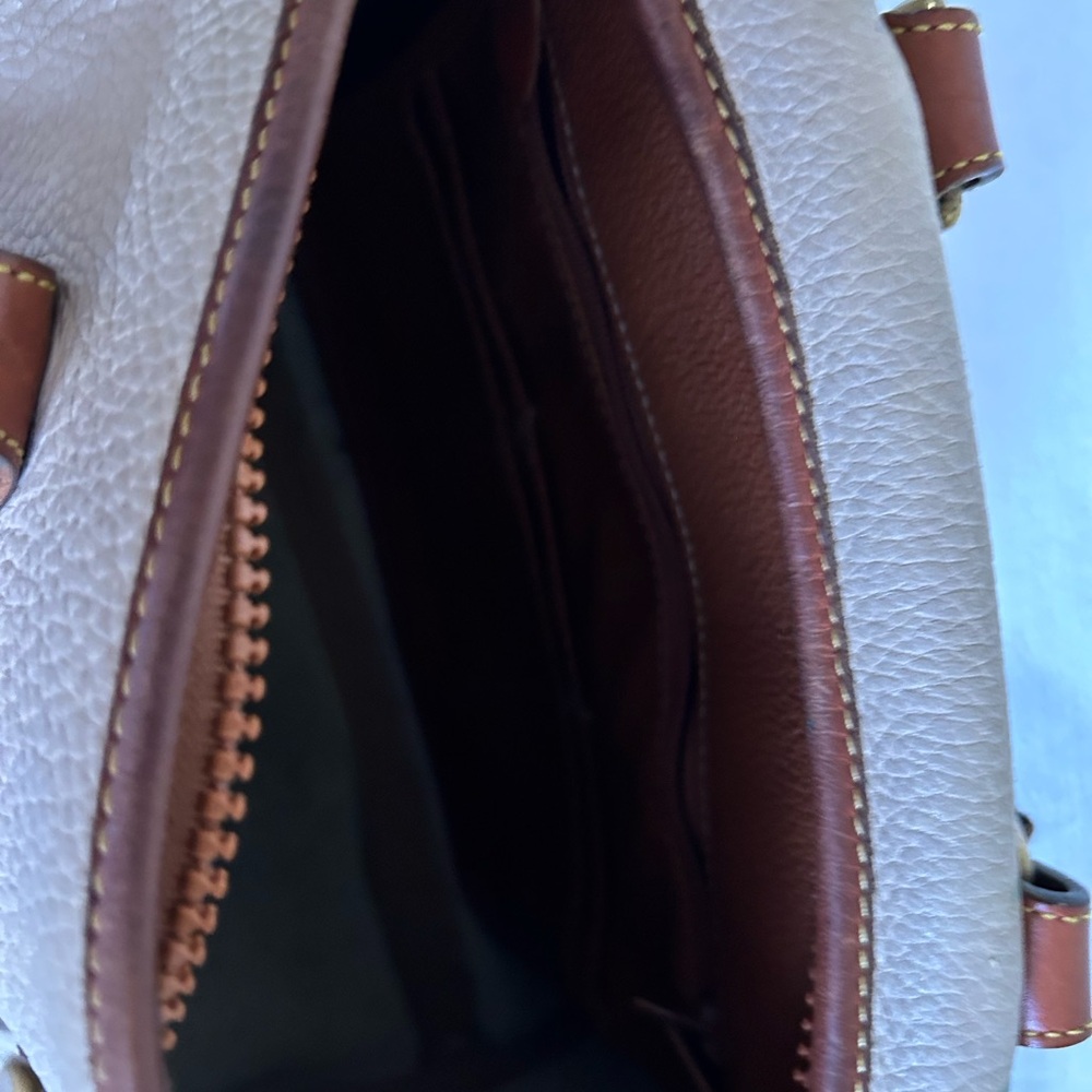Dooney & Bourke Cream and Brown Satchel - Picture 3 of 7